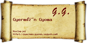 Gyermán Gyoma névjegykártya